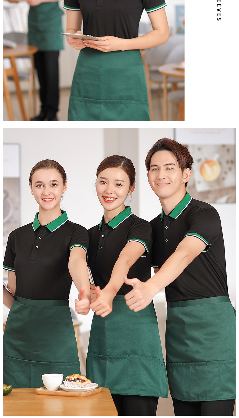 200g cool silk lapel short-sleeved POLO shirt universal style H17-855