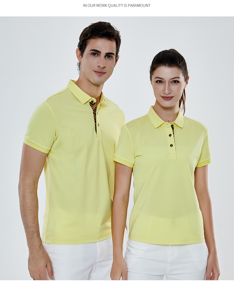 190g 65-count air-conditioning long-staple cotton lapel short-sleeved POLO shirt universal GJ11-98001