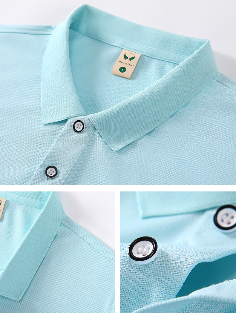 200g solid color business lapel short-sleeved POLO shirt universal GJ53-2316