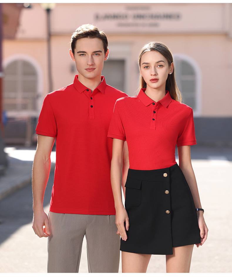 175g 32pcs waffle lapel short sleeve POLO shirt W14-F35