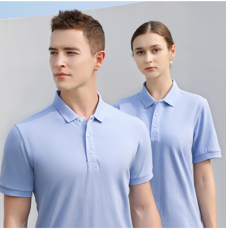 210g combed cotton lapel short-sleeved POLO shirt universal style I03-2990