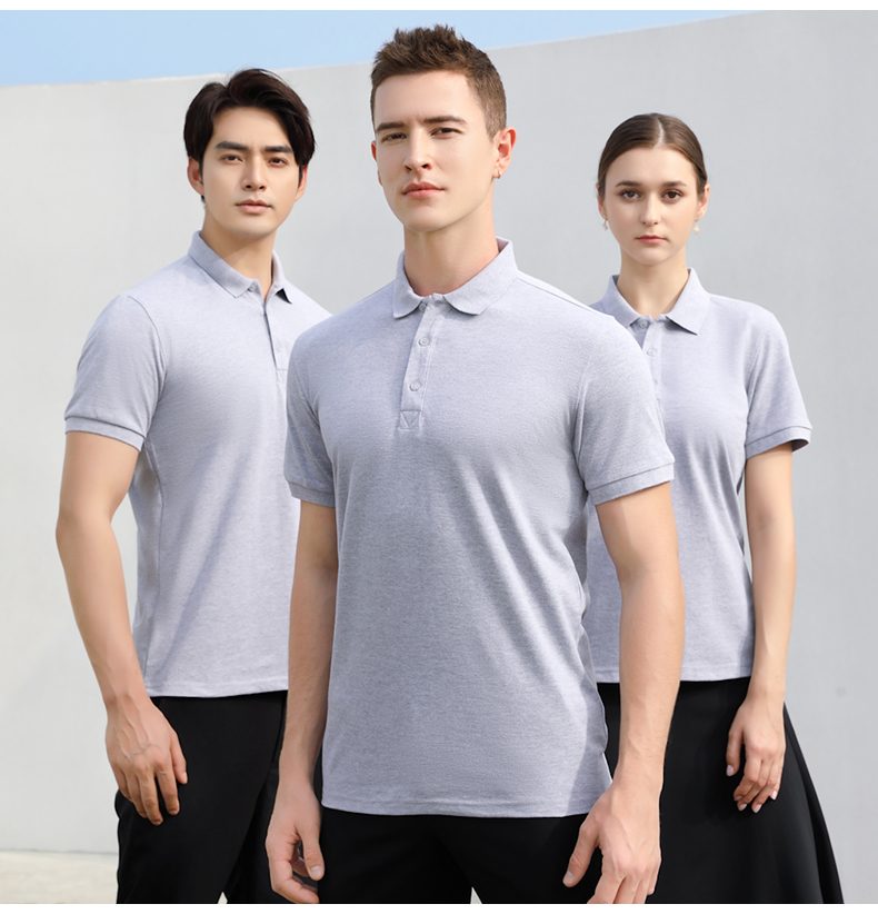 210g combed cotton lapel short-sleeved POLO shirt universal style I03-2990