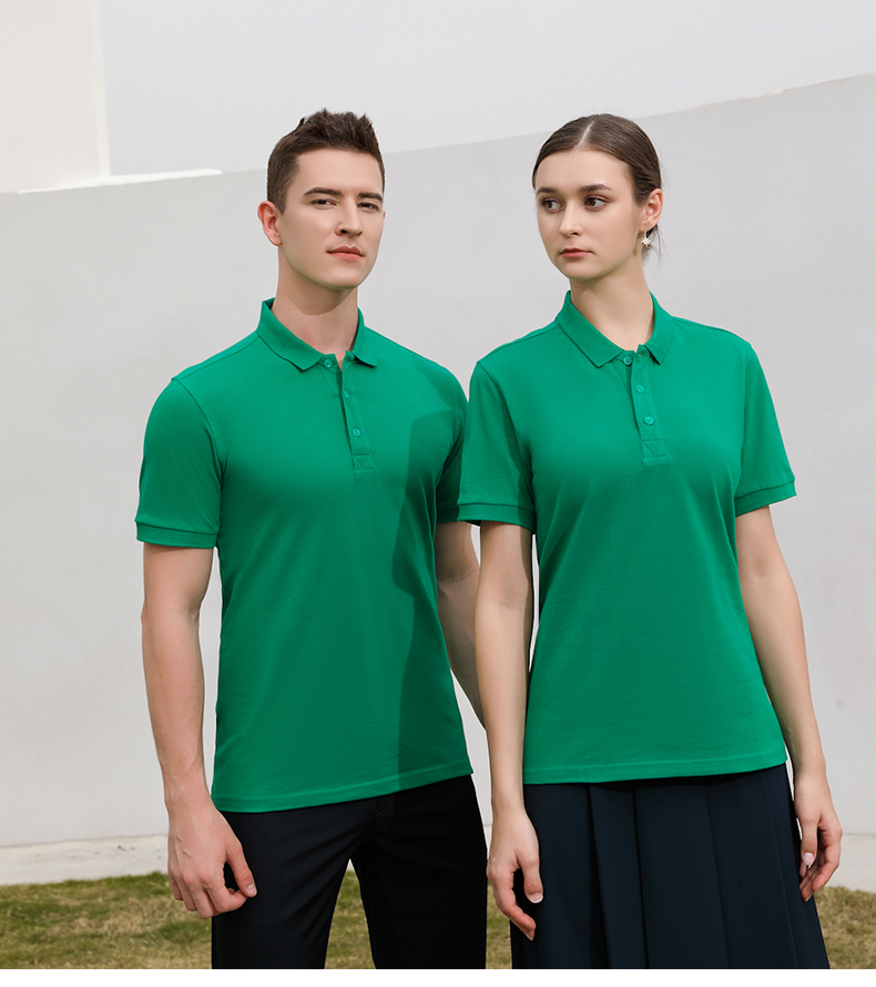 210g combed cotton lapel short-sleeved POLO shirt universal style I03-2990