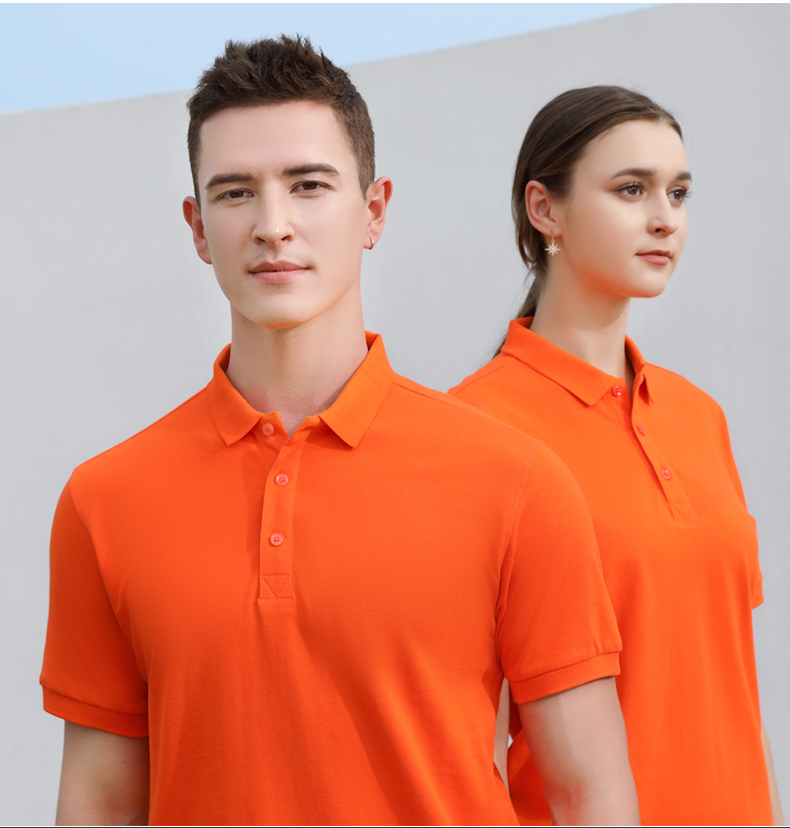 210g combed cotton lapel short-sleeved POLO shirt universal style I03-2990