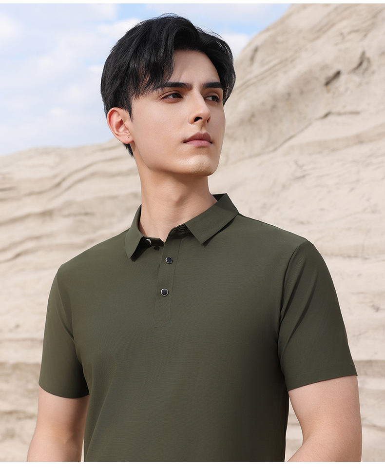 180g Ruidun series dynamic beaded seamless business lapel short-sleeved POLO shirt GT3-99188