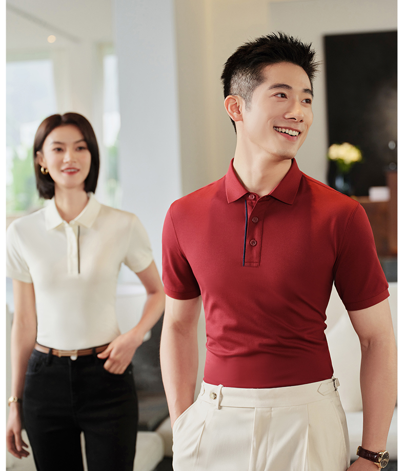 200g ice bead skin-friendly breathable short-sleeved lapel POLO shirt GJ11-82006