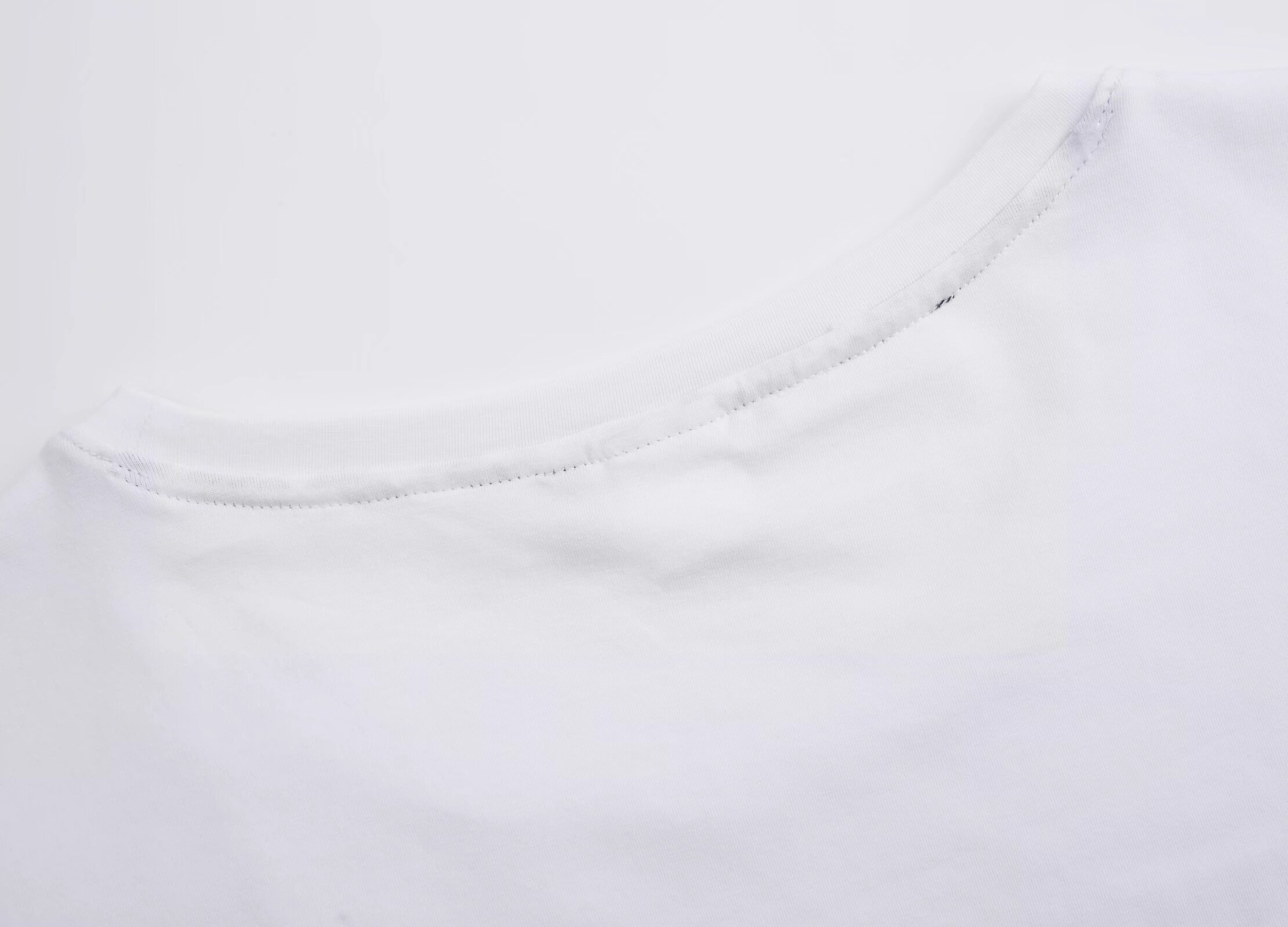 200g ice porcelain cotton 30s double yarn round neck short sleeves L18-009