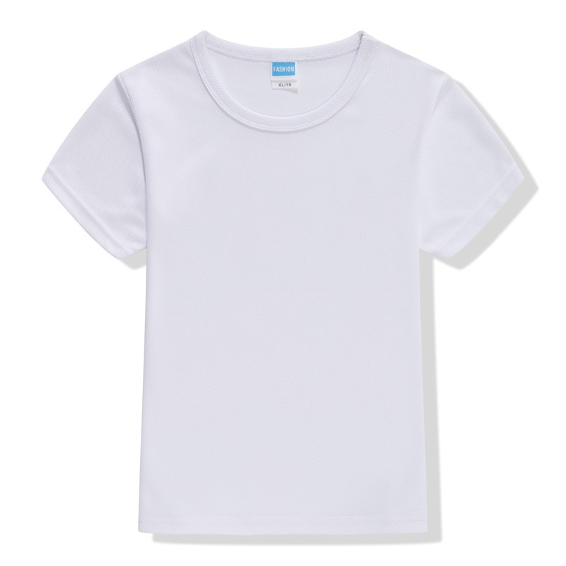 Breathable children quick-drying round neck short-sleeved shirt w04-8888