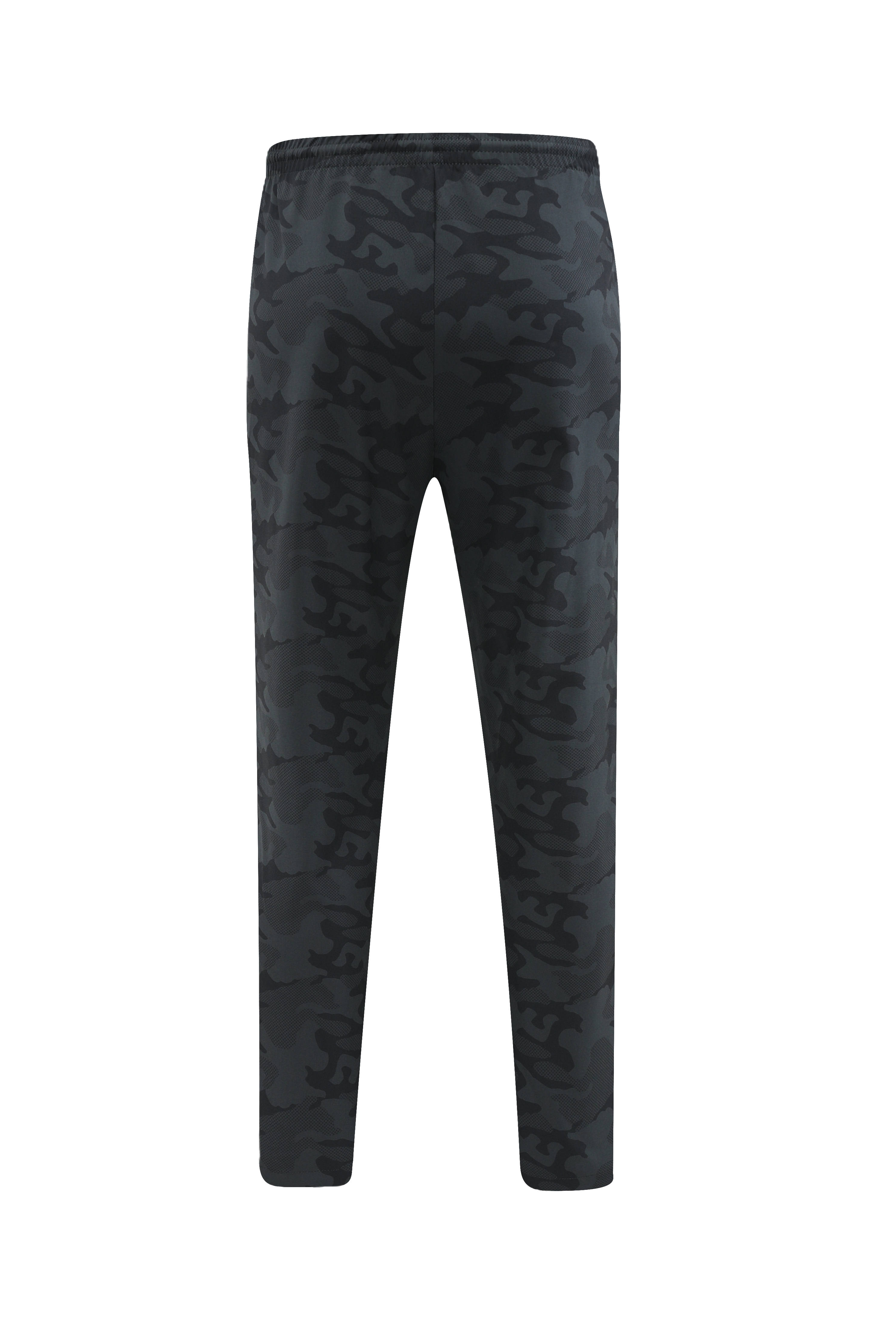 Refreshing four-way stretch fabric black camouflage casual trousers 110-291