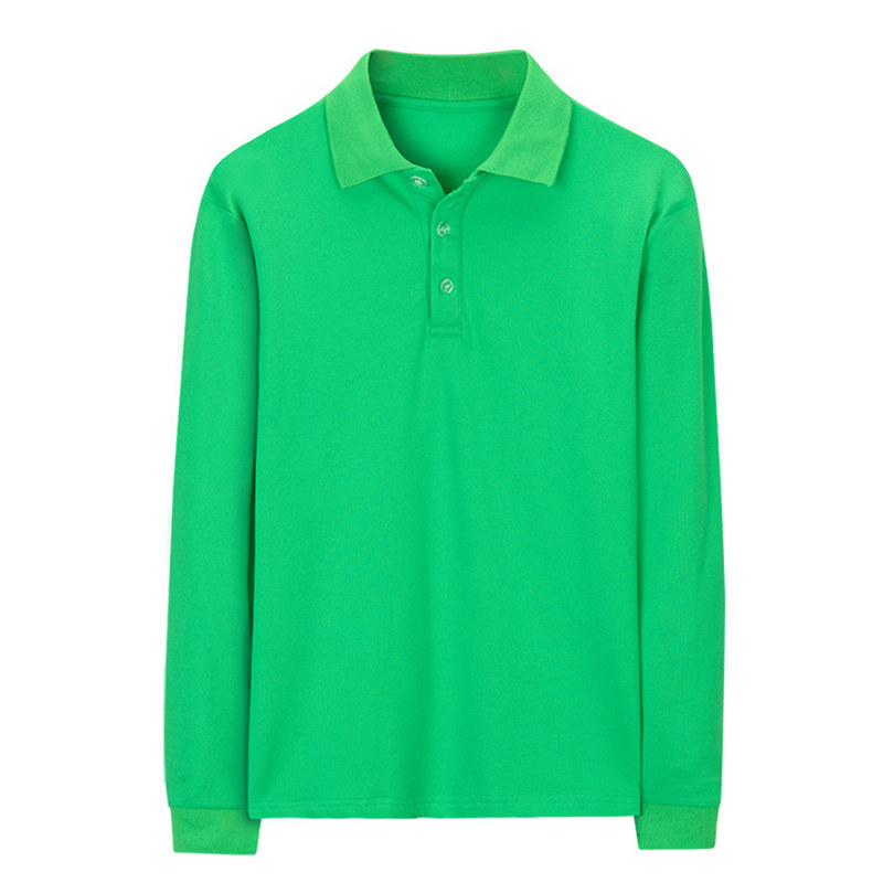 New autumn and winter children Korean version of the pure color long-sleeved polo shirt G34-long-sleeved POLO shirt