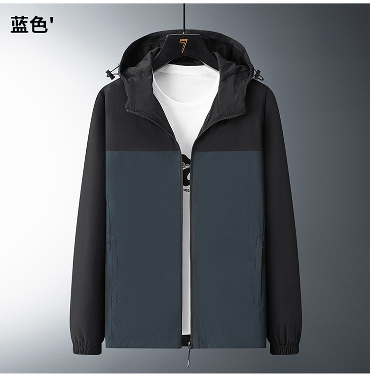 Men outdoor detachable hood elastic hooded jacket KB1-67122