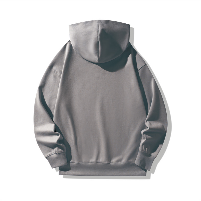 350g twill jacquard double-sided small drop shoulder hooded sweatshirt GJ6-6064