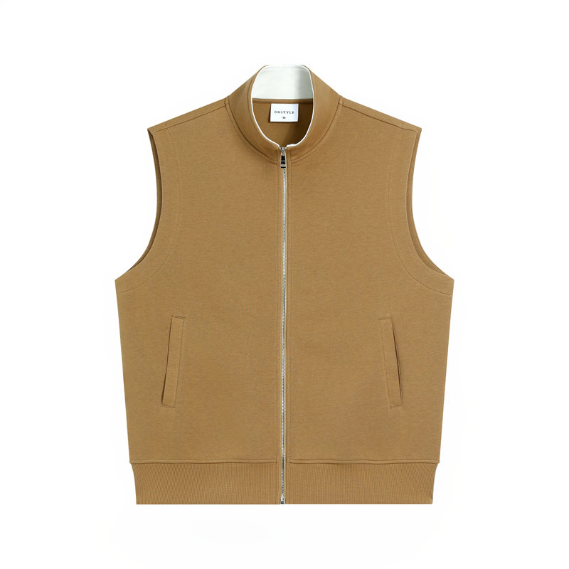 380g high quality combed brushed simple casual vest jacket G21-U-55033