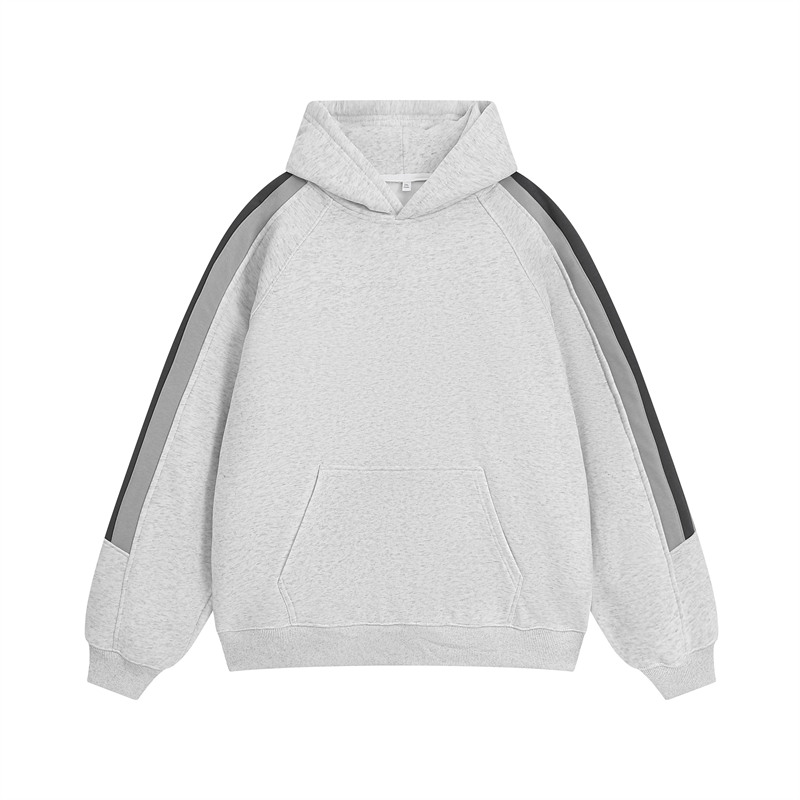 380g trendy personality spaced line hooded sweatshirt G21-U-XWY707