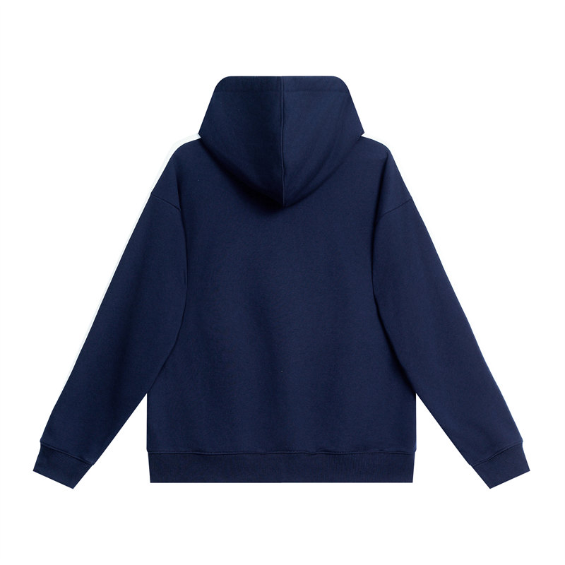 380g large terry personalized contrast color line drop shoulder hooded sweatshirt G21-U-X45015