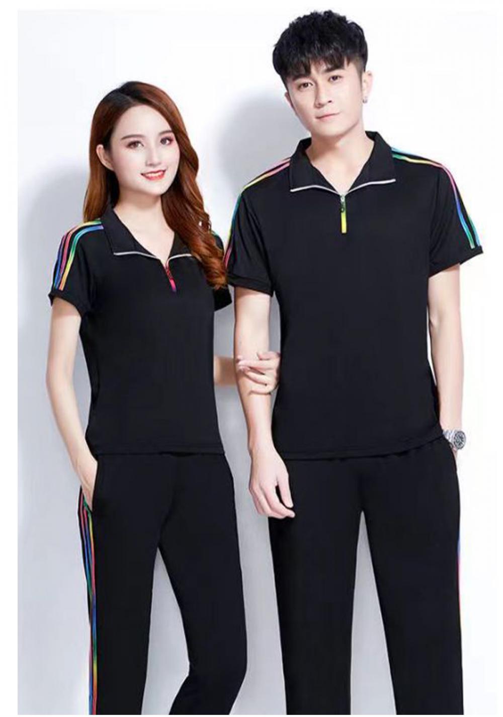 6016#6017# Quick-drying breathable style Colorful short-sleeved T-shirt Short-sleeved lapel