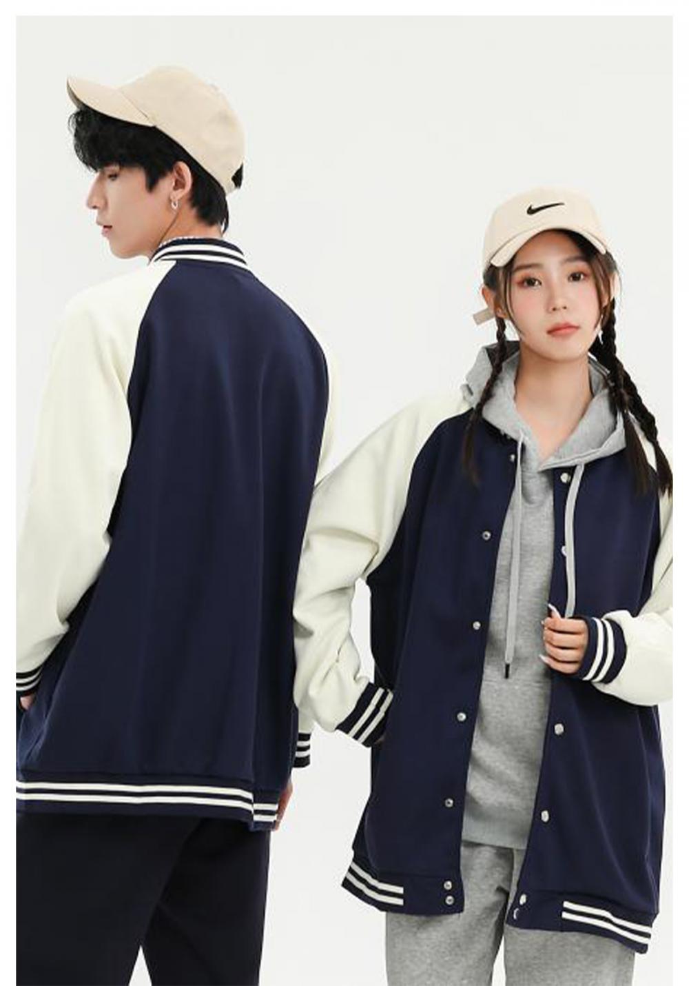 D998#320g pure cotton trendy baseball jacket