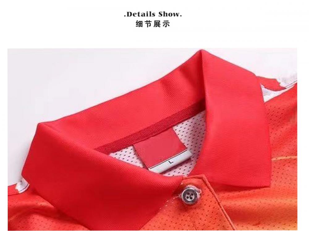 88098#88099# Quick-drying breathable style One Belt One Road style short-sleeved T-shirt short-sleeved lapel