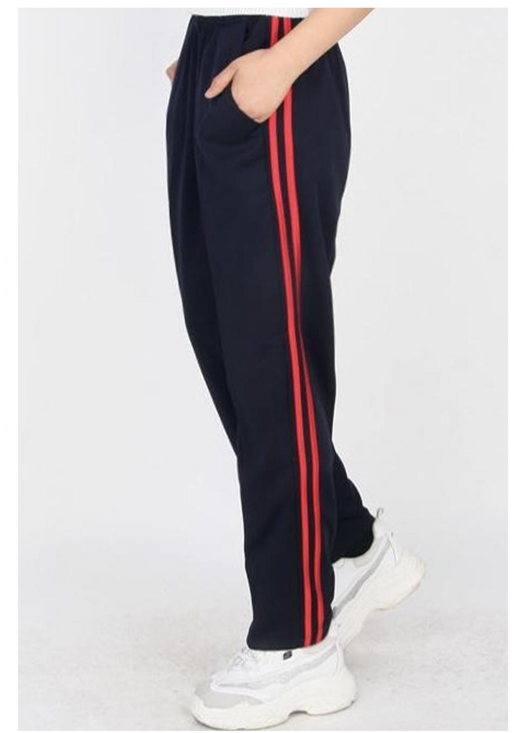 8067#8066# Spring and Autumn Trousers Double Stripe Pants