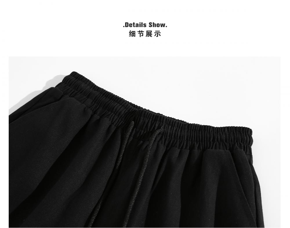 E13# Hong Kong style drawstring overalls pants trousers