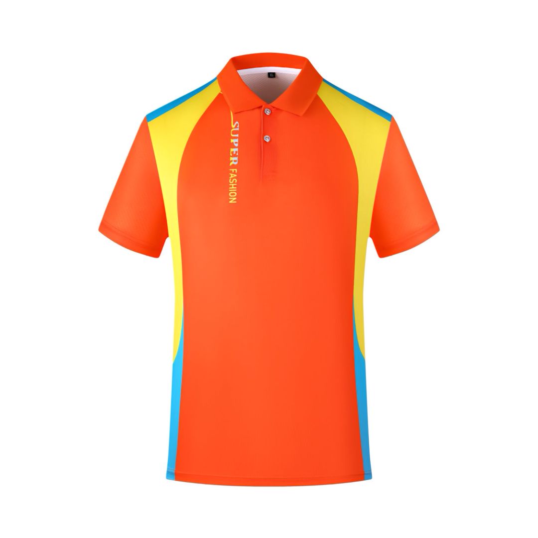 T31007#T31008# Quick-drying breathable style Spliced ​​short-sleeved T-shirt Short-sleeved lapel