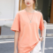 M025 # Cotton Trendy Brand Shoulder Down Short Sleeve T-shirt Short Sleeve Round Neck